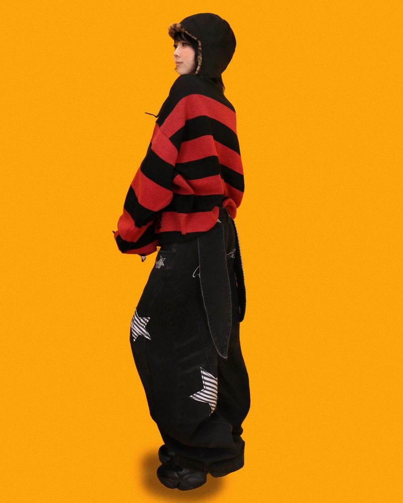 rabbit star denim pants
