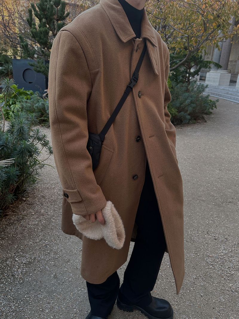 3 TAP Melton Essential Wool Coat (2color)