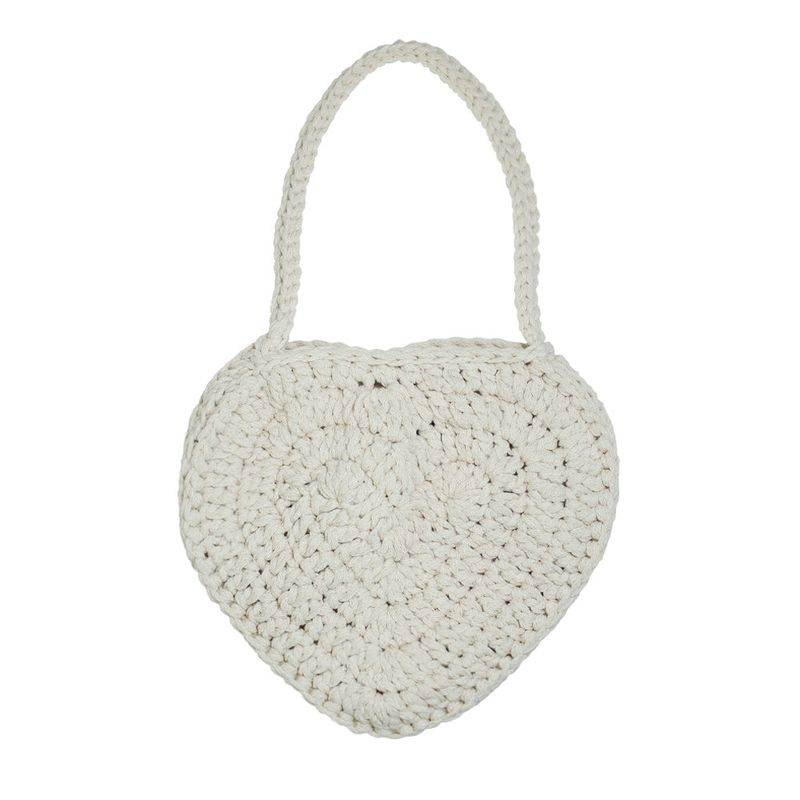  HANDMADE HEART BAG, CREAM