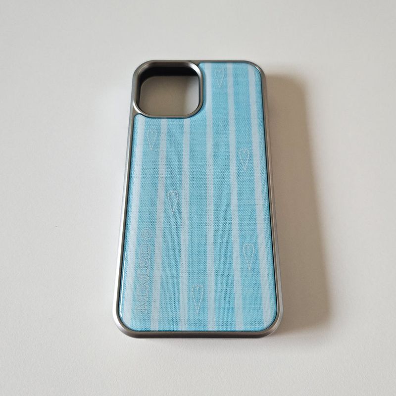 Blue Stripe Heart Phone Case (SV_Epoxy)