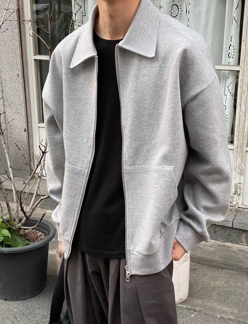 Melange twoway jacket