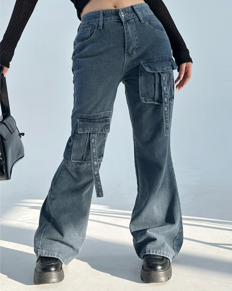 UNIQUE CARGO SEMI BOOTCUT💙 - 2 SIZES