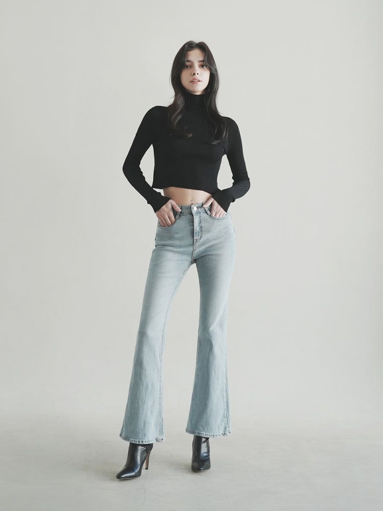 W105 BOOTS CUT DENIM PANTS_LIGHT BLUE