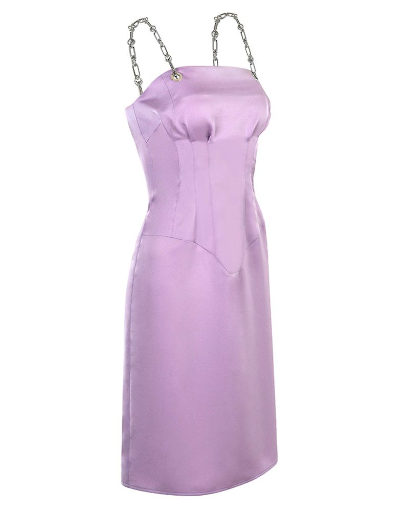 Marble Tailored Dress _ Lilac