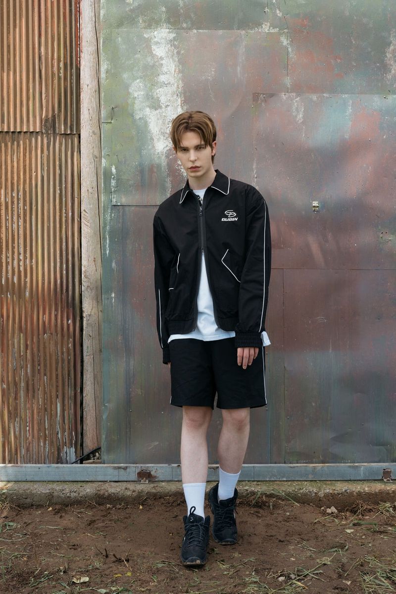 PIPING BLOUSON SET - PANTS (BLACK)
