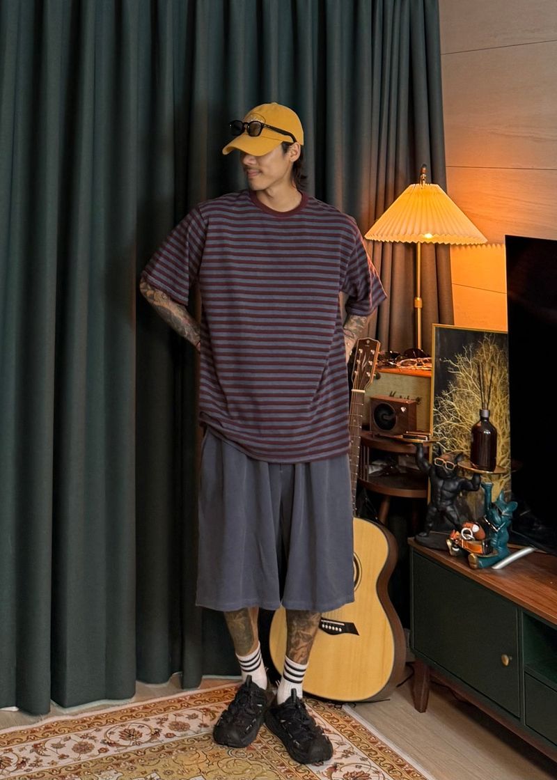 Pigmented Dangara Stripe Short Sleeve 3COLOR
