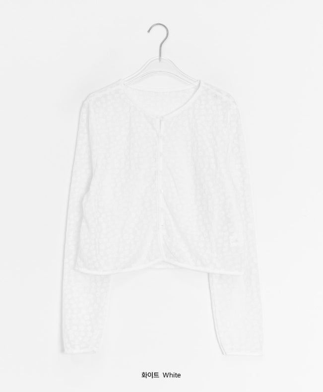 Attle Summer See-Through Flower Cardigan