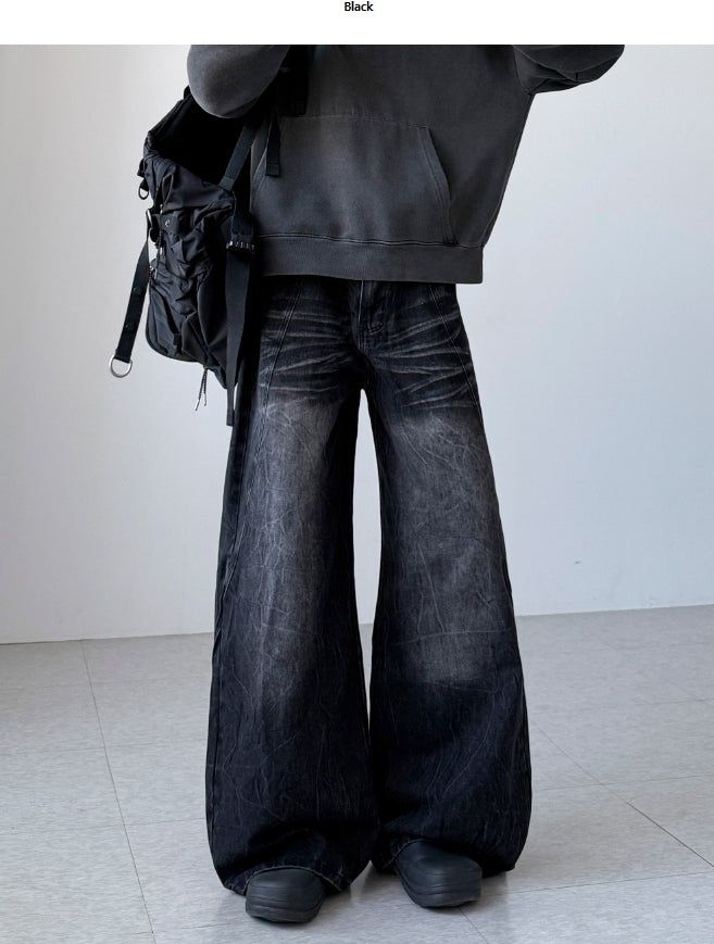YOURNUS（ユアナス）の「Veil Crack Wide Denim（Pants）」