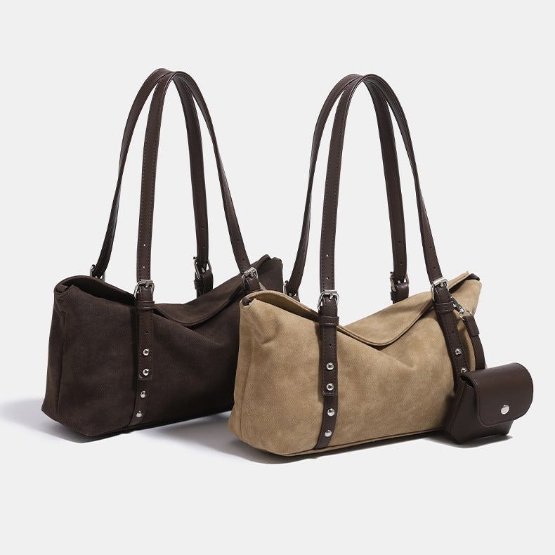 Vintage Peach Texture Pillow Shoulder Bag