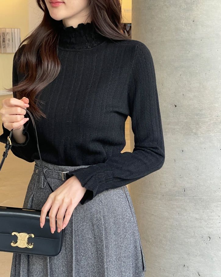 Seca Smoke Brushed Lace Polar Knit