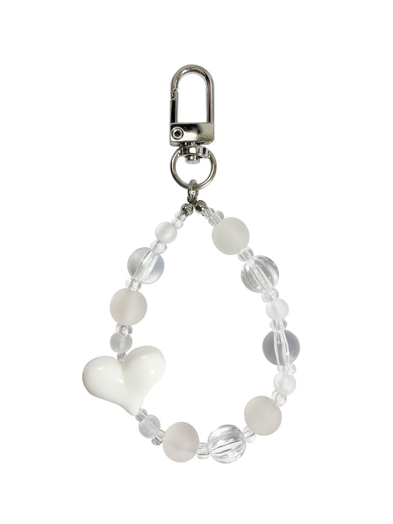 HYONNY.JSG(ヒョニネジャンシング)の「Bold White Heart Beads Key-ring(Toys/Key Holders)」