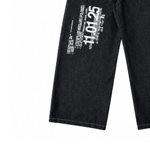 Colden Lettering Banding Wide Denim