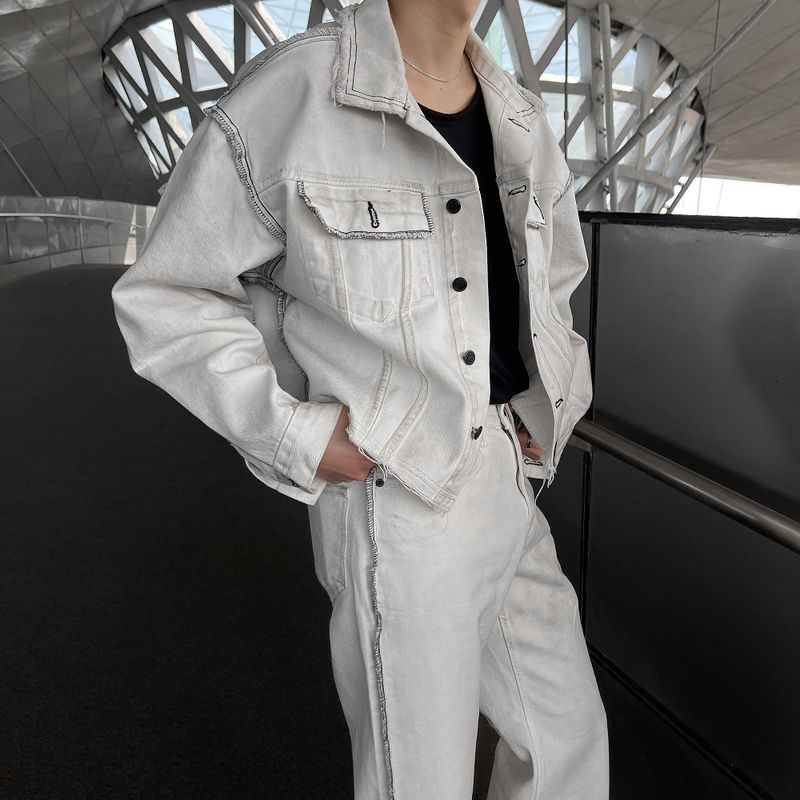 MG650 Stitch Dirty Wash Crop Jacket