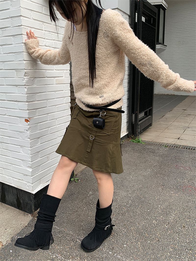 BOUCLE DAMAGE LOOSE KNIT (2C)