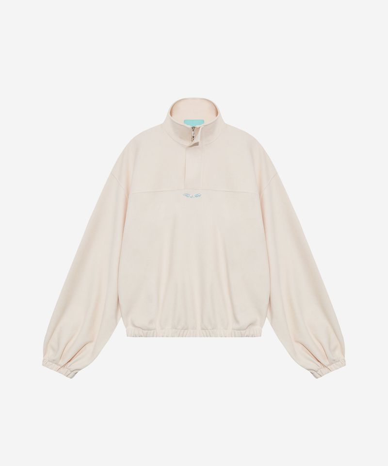 THIS IS FINE(ディス イズ ファイン)の「Quarter-Zip Balloon Pullover Sweatshirt(Tops)」