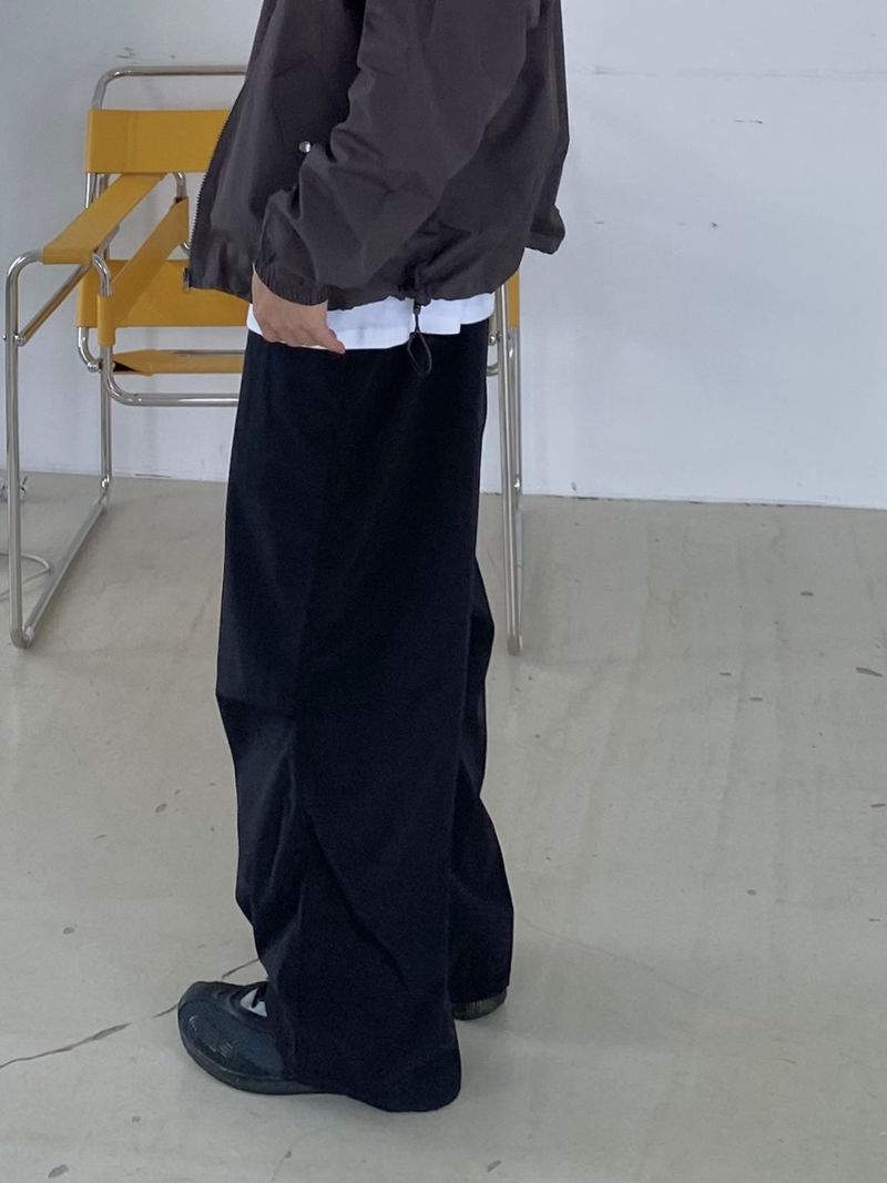 Offbeat Silver Ring Nylon Balloon Pants 2C