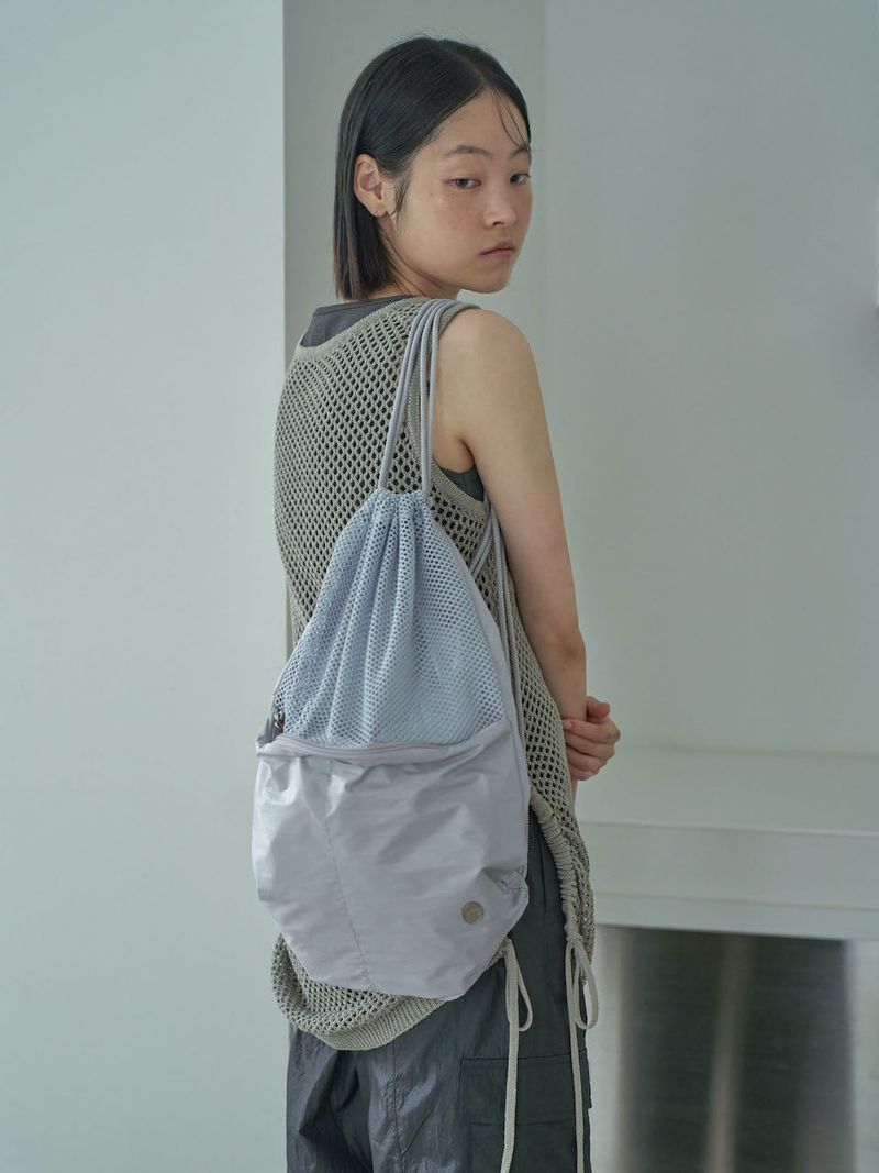 NETTING KNIT TOP [ ASH GRAY ]