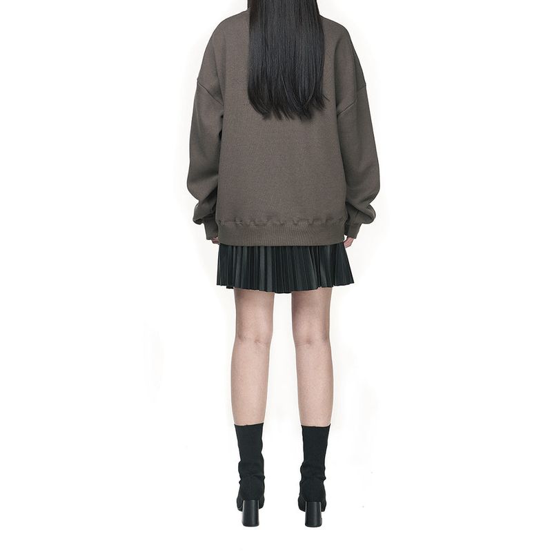 BIG NECK LOGO SWEATSHIRT khaki