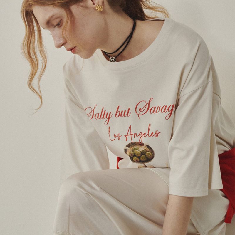 Olive Graphic Oversized T-shirt
