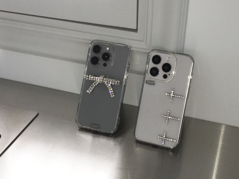 sparkle ribbon phone case