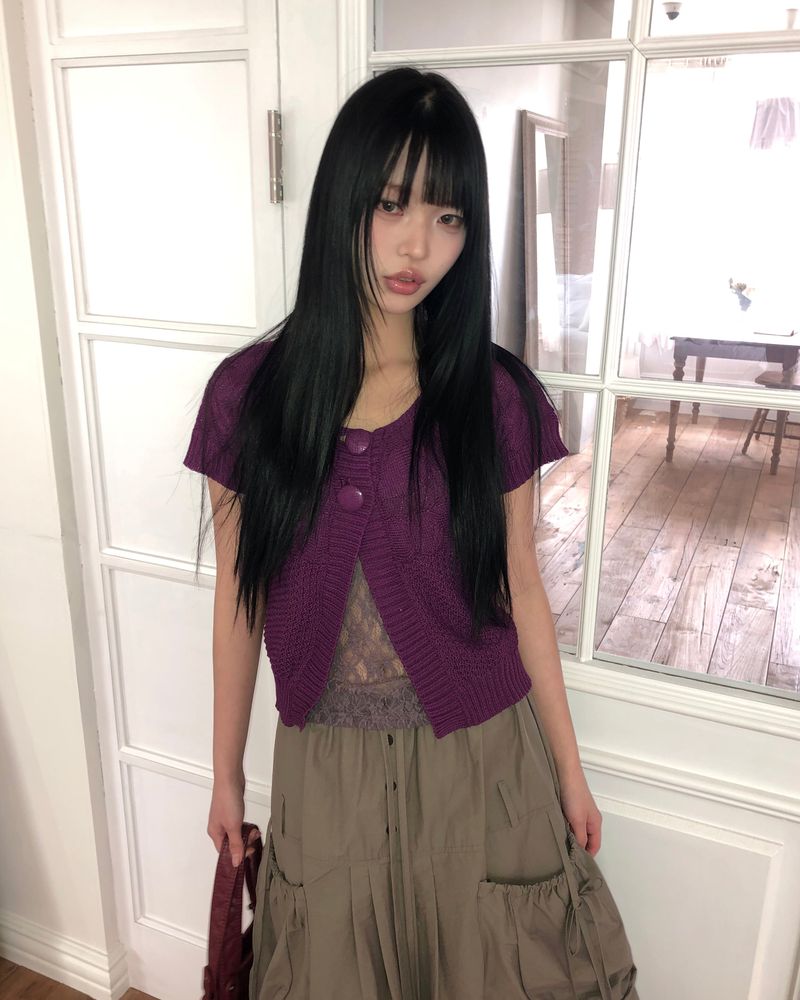 Uven Sheer Lace Sleeveless Top