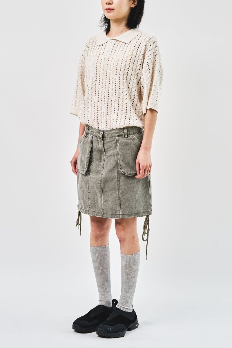 (W) Weth Washed Skirt (2color)