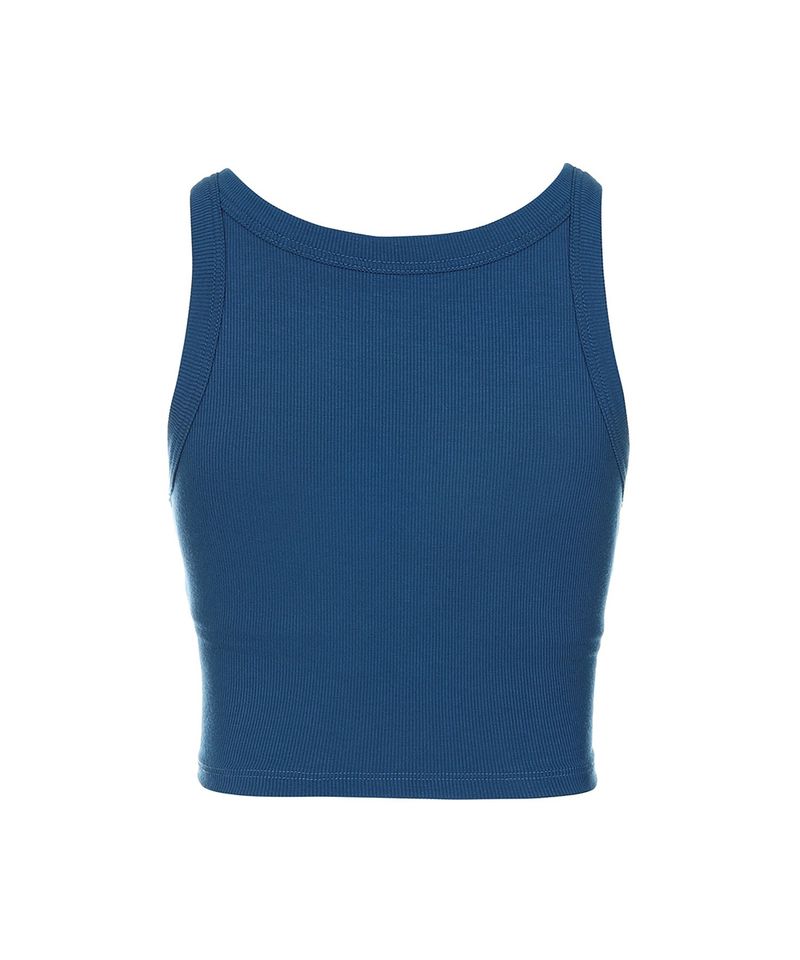 8287 Logo Crop Tank Top (Blue)