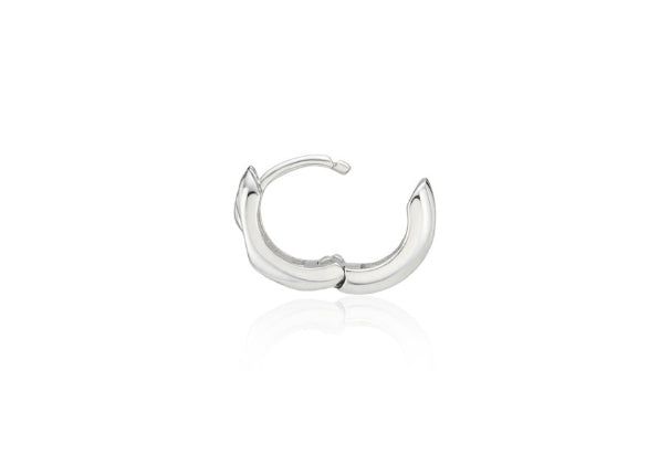 26SS★ Triple Silver Cutout One-Touch Earrings S