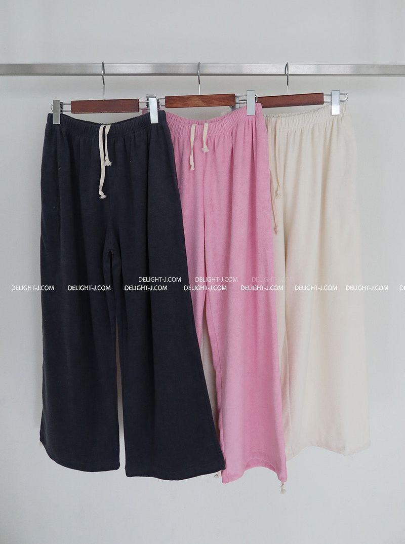 Towel Terry Strap Jogger & Wide Long Pants