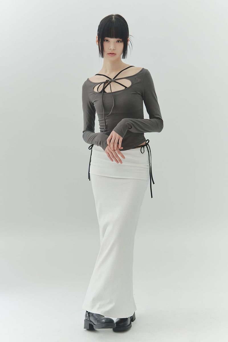 PAIN OR PLEASURE（ペインオアプレジャー）の「LOWER FOLDING SKIRT white（Skirts）」