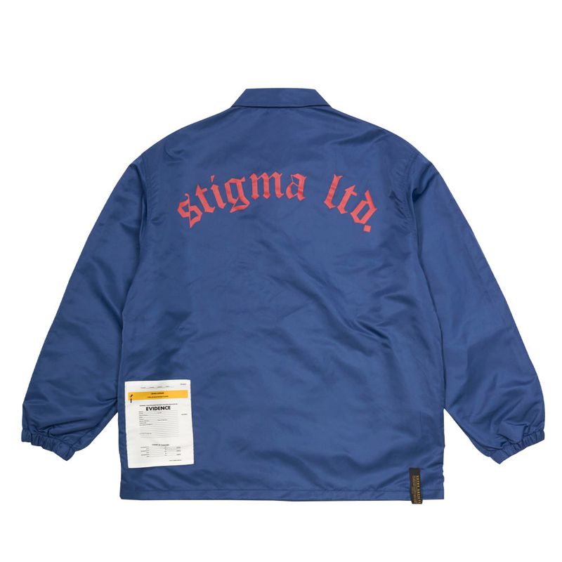 OLD LETTER OVERSIZED COACH JACKET BLUE / BLACK