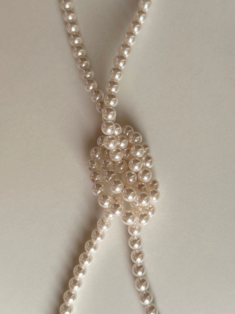 [92.5silver] 3way long pearl necklace