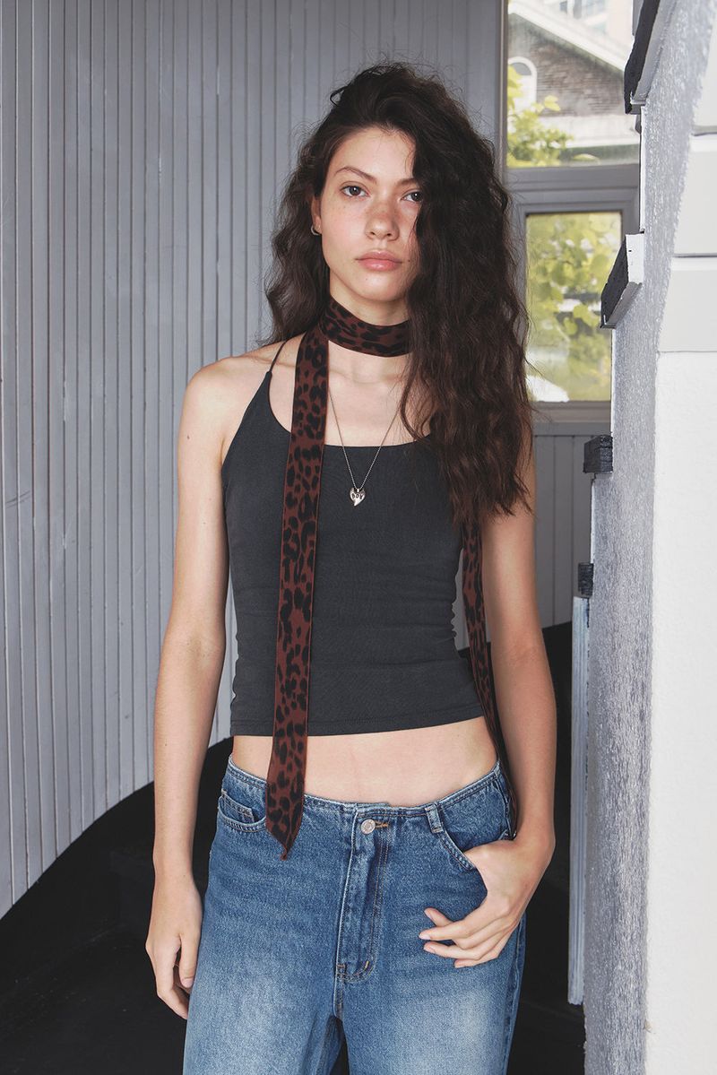EYELET TANKTOP - VINTAGE CHARCOAL