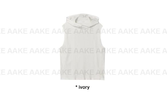 RIBBED HOODED SLEEVELESS