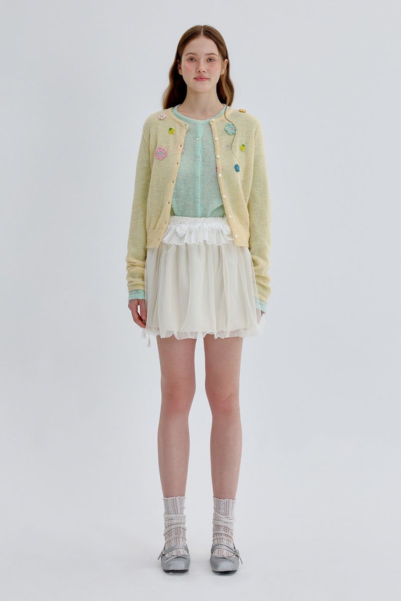 Petal Knit Cardigan [Yellow]