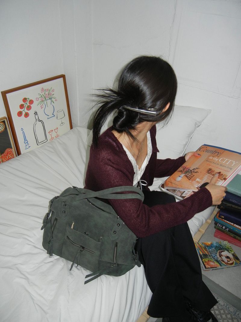 Classic Leather Suede Tote Bag