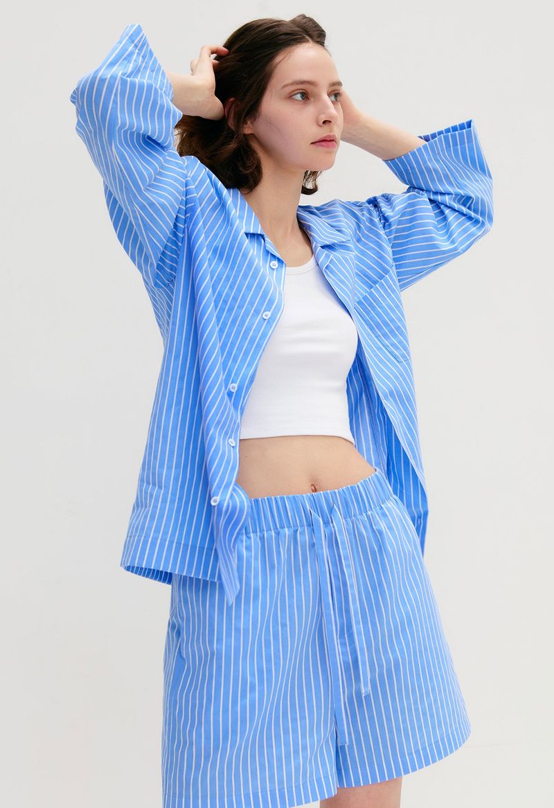 Stay Stripe Pajamas Long Set (3 Colors)