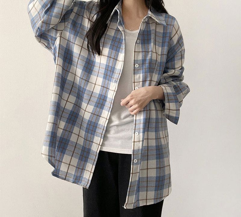 Lue Loose Fit Checkered Shirt