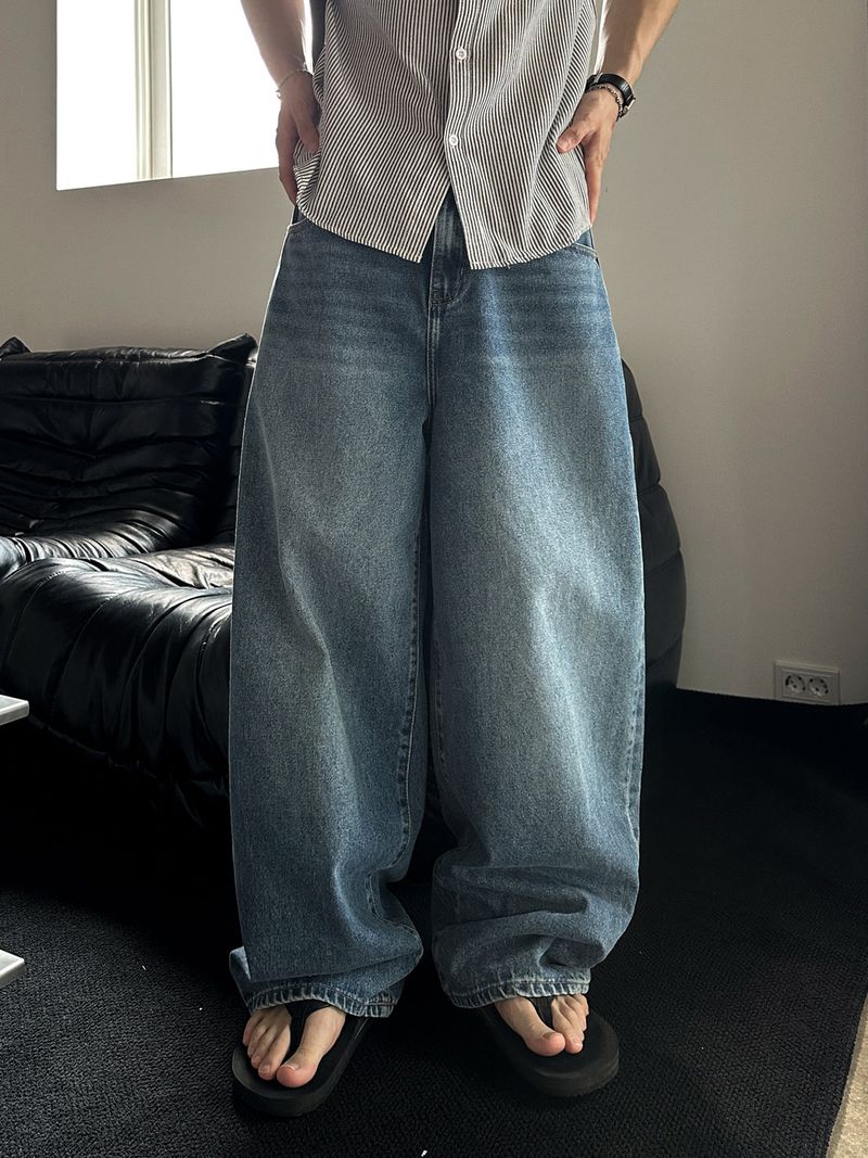 WHAT A LOOK（ワット ア ルック）の「ラエル ウォッシュド ワイド デニム パンツ（パンツ）」