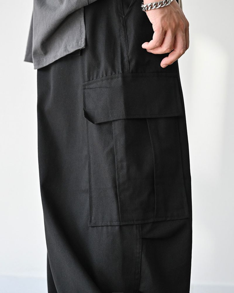SIO WIDE CARGO PANTS BK