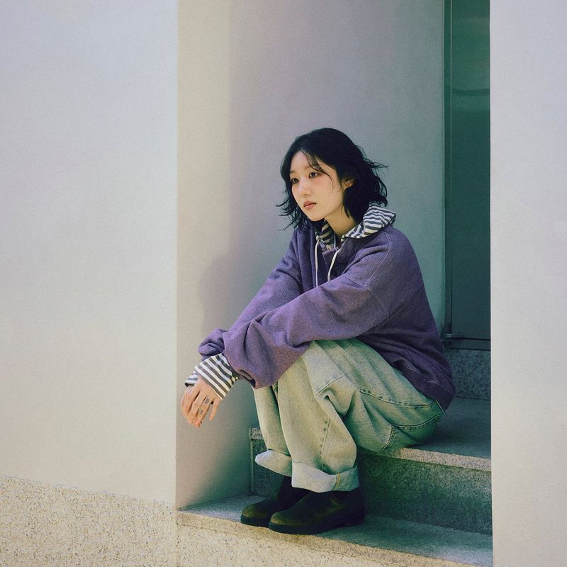 [OATSLIFE] Milk foam pullover / Plum ash