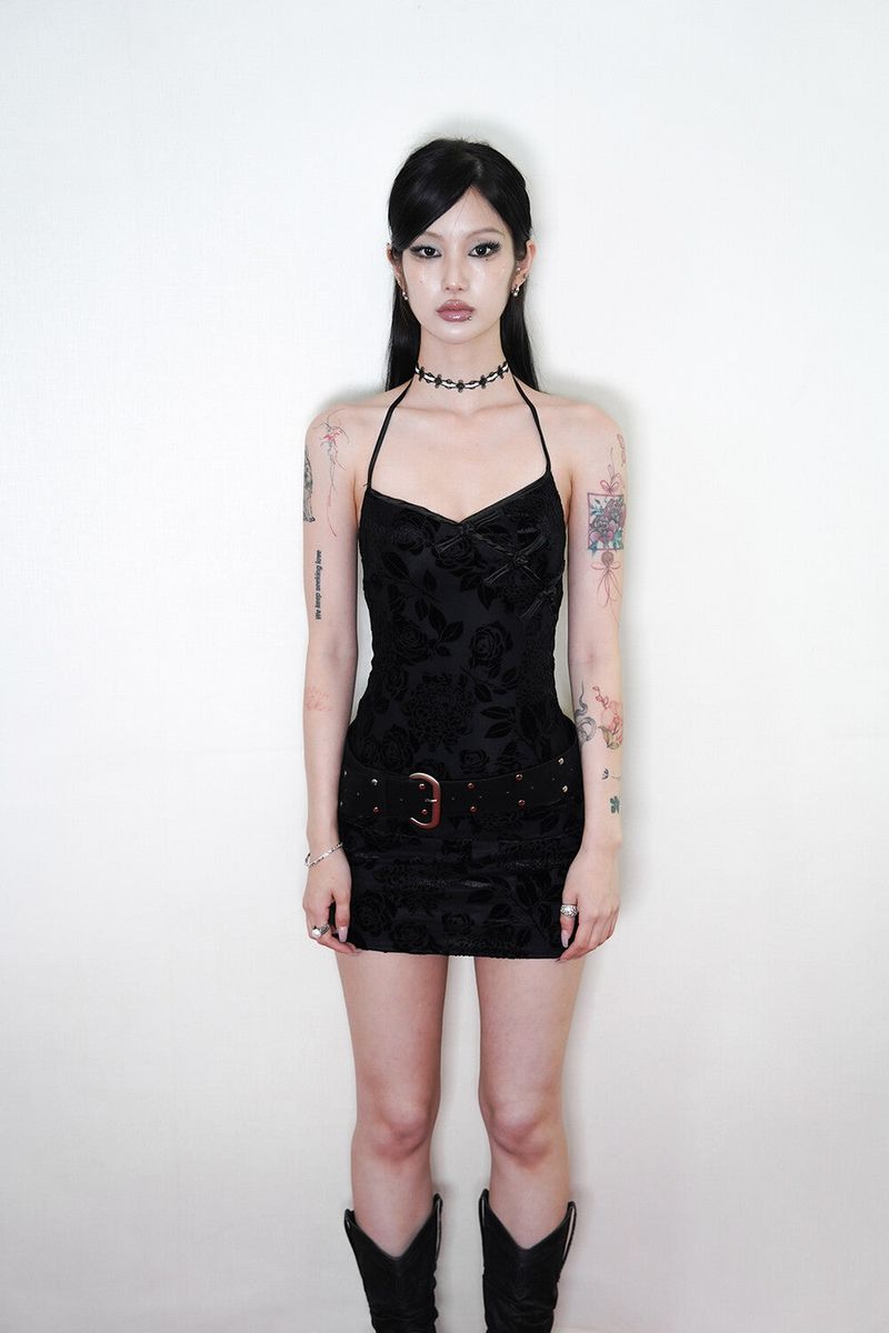 Me愛 - Mowol (暮月) choker (Black/White)