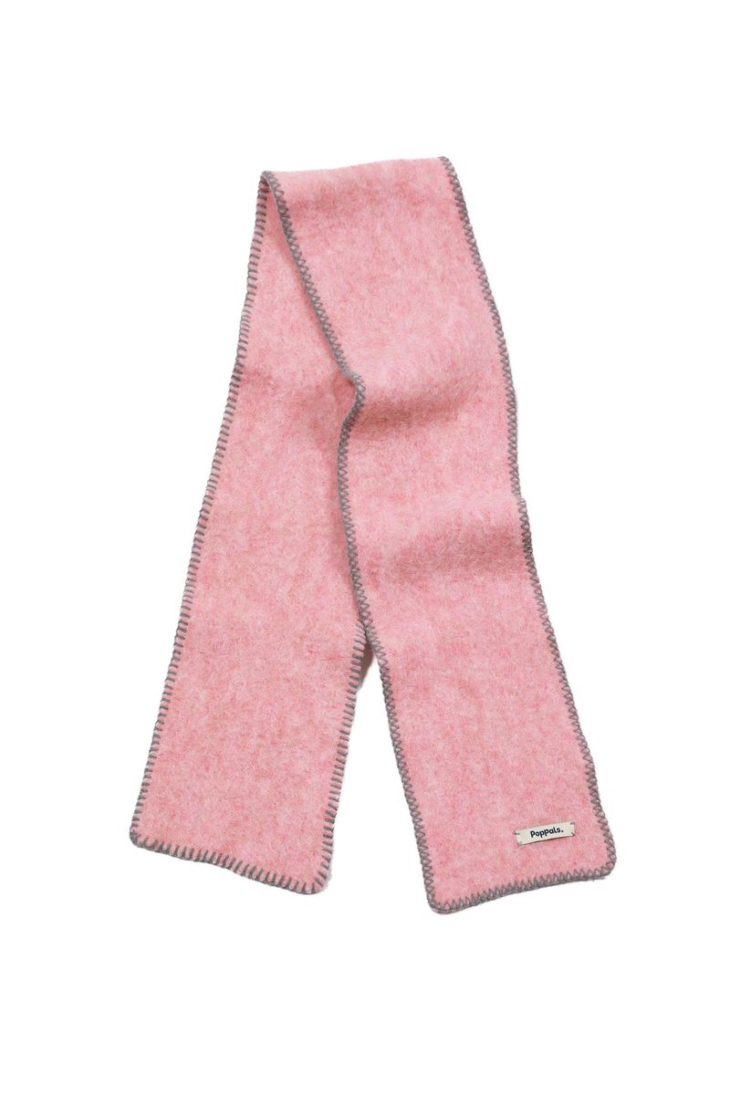 Stitch Wool Muffler [Pink]