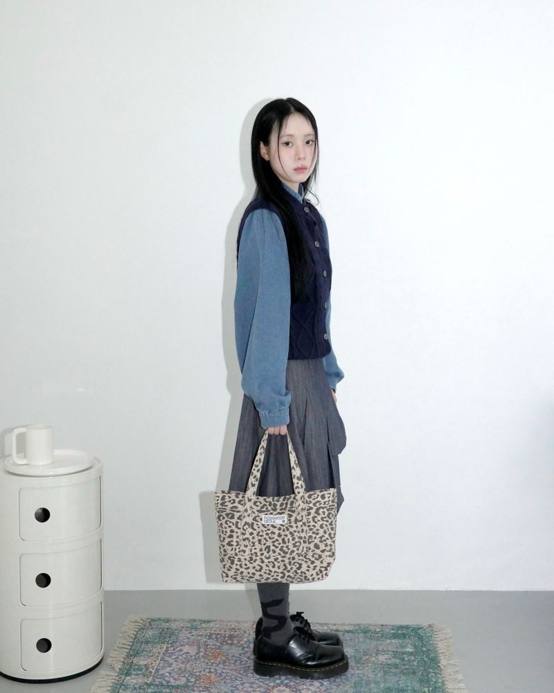 Leopard mini tote bag