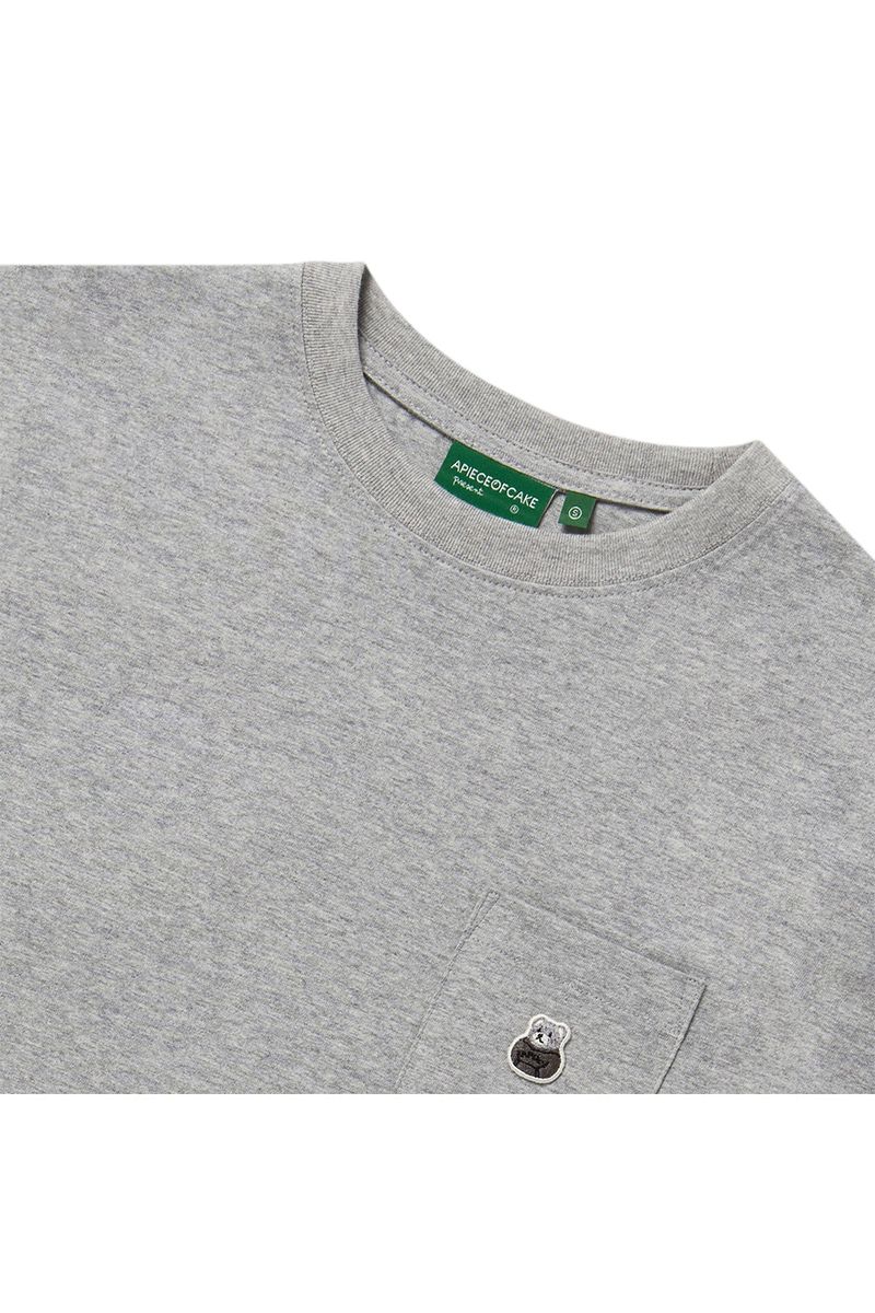 Bear Patch Pocket Tee_Grey