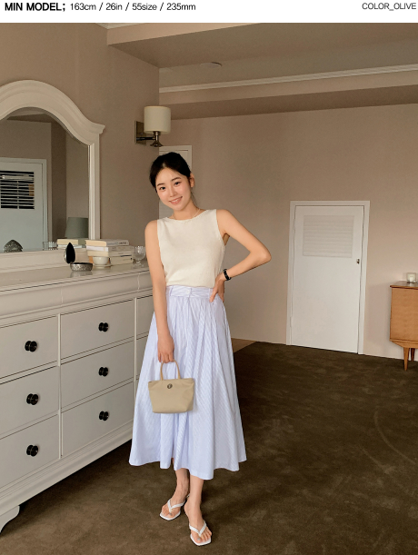Plum Cotton100 Knit Sleeveles (4color)