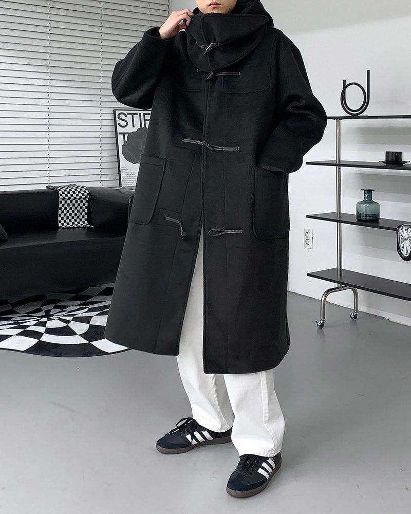 COZINESS（コジネス）の「SI Hooded Neck Cover Tteubokki Coat (2 colors)（Jackets/Outerwear）」