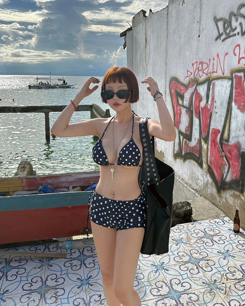 Delight-J（ディライトジェイ）の「Dot dot 3PS bikini set（Swimwear）」