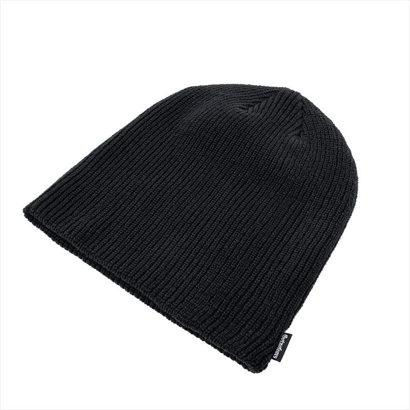 LOGO CLIP TAG RIBBED KNIT BEANIE