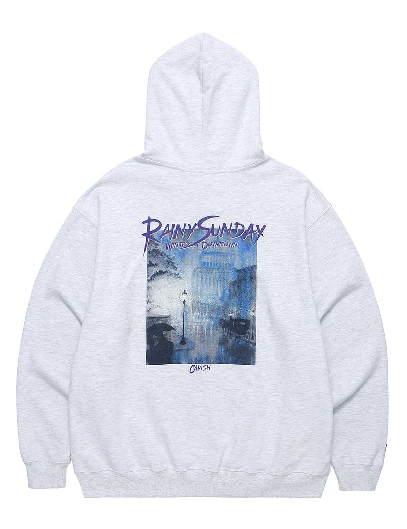 cavish（カビシ）の「RAINY SUNDAY HOODIE LIGHT GREY(CV2CFUM404A)（Tops）」